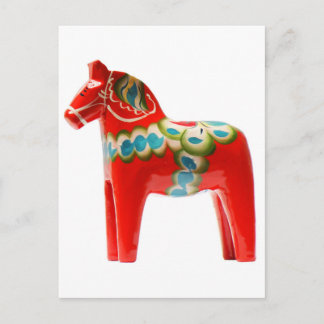 Sweden Dala Horse Postcard
