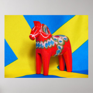Sweden Dala Horse Poster