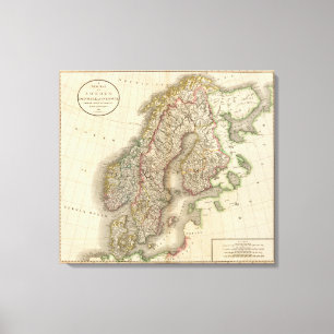 Sweden, Denmark and Norway Canvas Print