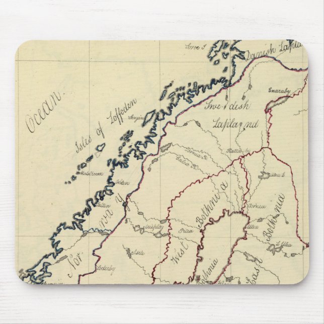 Sweden, Denmark, Norway 2 Mouse Pad (Front)