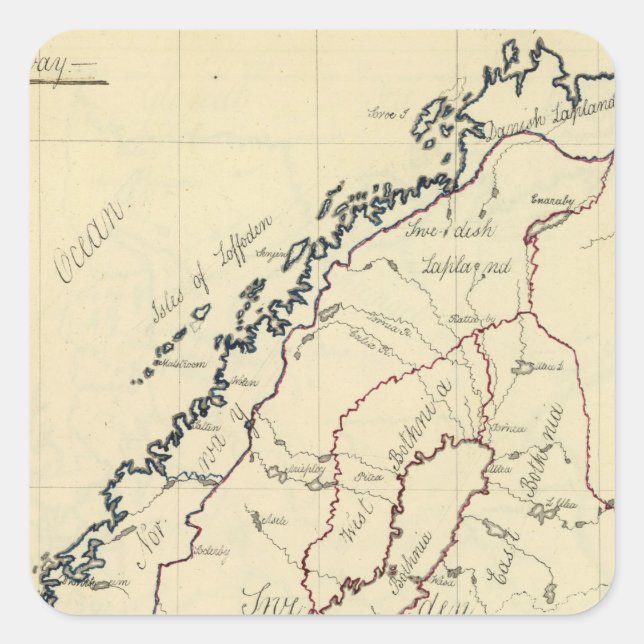 Sweden, Denmark, Norway 2 Square Sticker (Front)