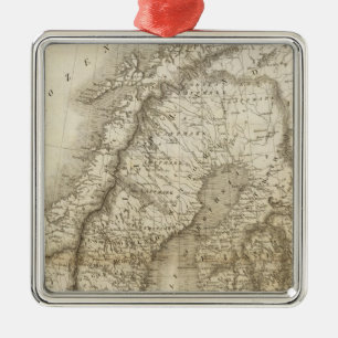 Sweden, Denmark, Norway Metal Tree Decoration