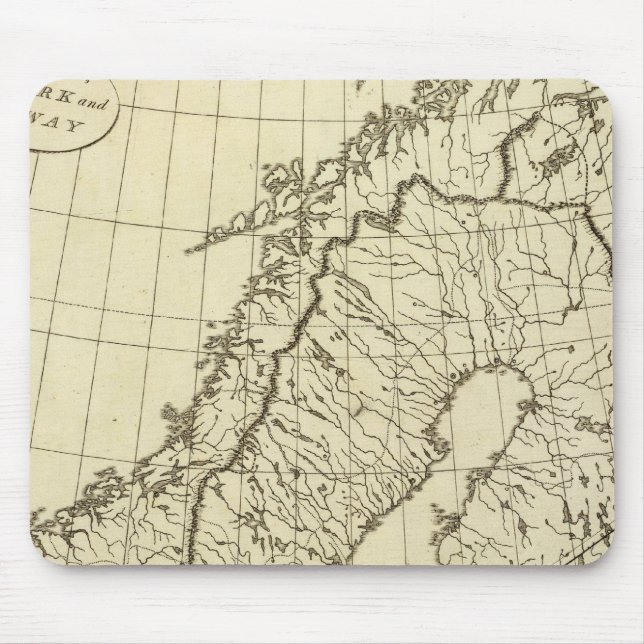 Sweden, Denmark, Norway outline Mouse Pad (Front)