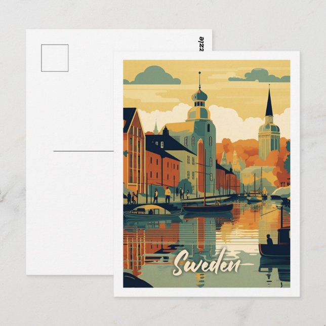 Sweden Famous Vintage Travel Place Postcard (Front/Back)