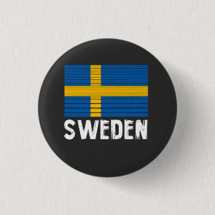 Sweden Flag 3 Cm Round Badge