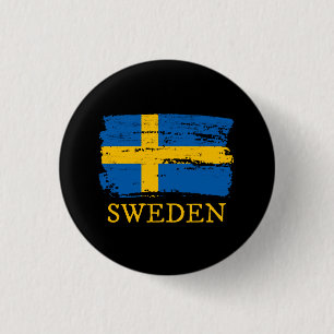 Sweden Flag 3 Cm Round Badge