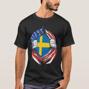 Sweden Flag American Proud Of My Swedish Heritage T-Shirt