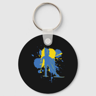 Sweden Flag Biathlonist - Swedish Biathlon 1  Key Ring
