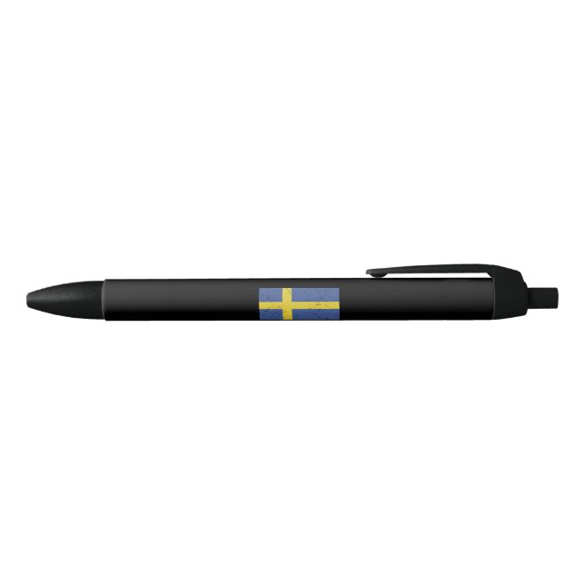Sweden Flag Black Ink Pen (Top)