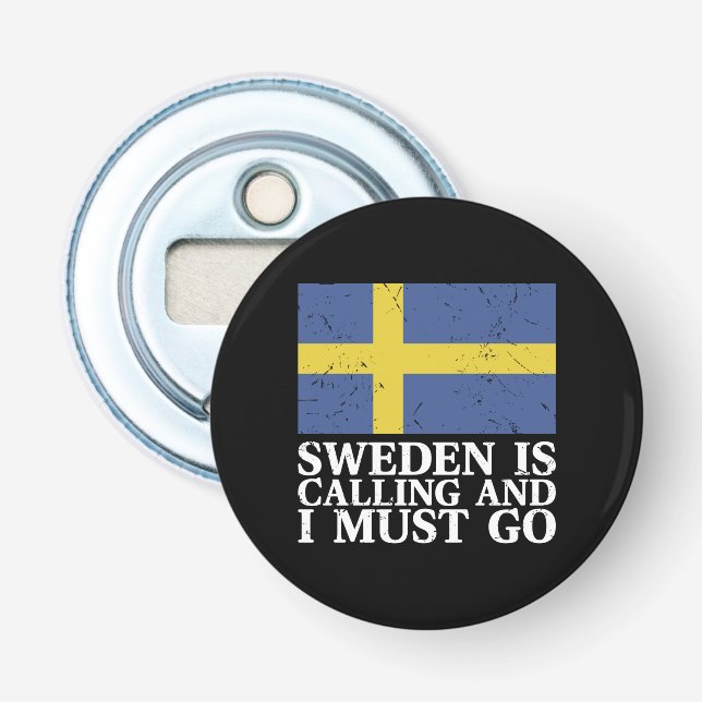 Sweden Flag Bottle Opener (Front)