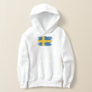Sweden flag brush stroke, national flag