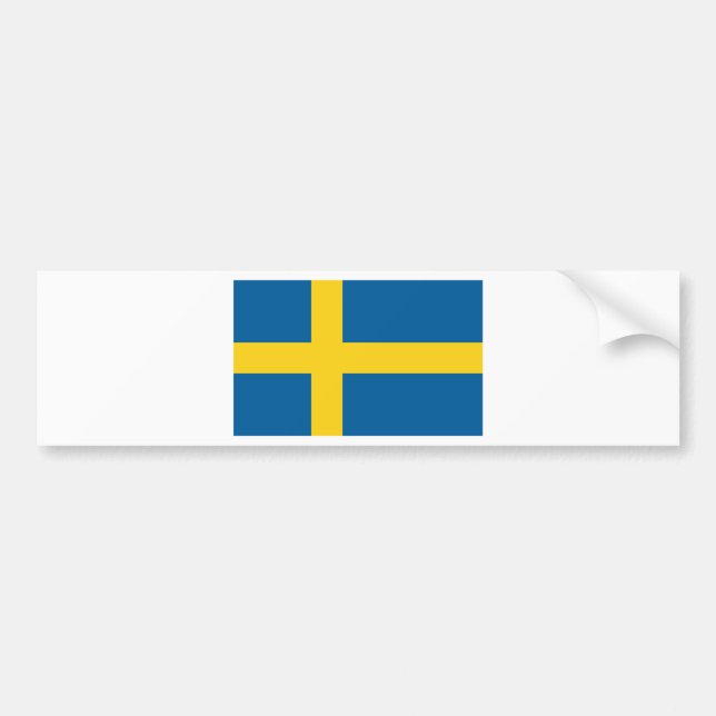 Sweden flag bumper sticker (Front)