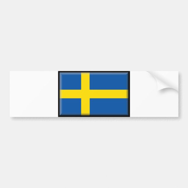 Sweden Flag Bumper Sticker (Front)