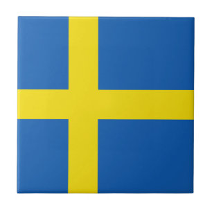 Sweden Flag Ceramic Tile