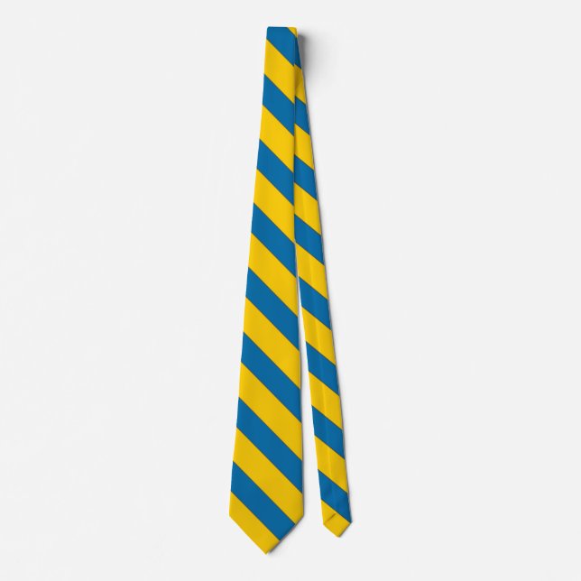 Sweden Flag Colours Elegant Tie (Front)