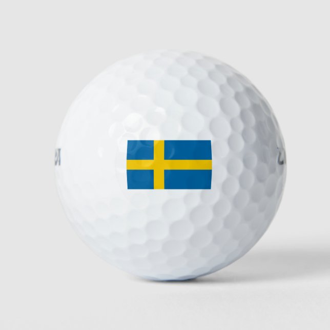 Sweden Flag Golf Balls (Front)