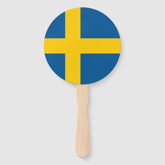 Sweden Flag Hand Fan (Front)