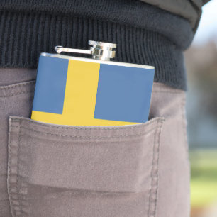 Sweden flag hip flask