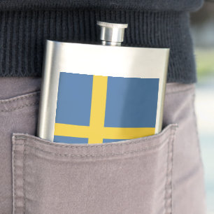 Sweden flag hip flask