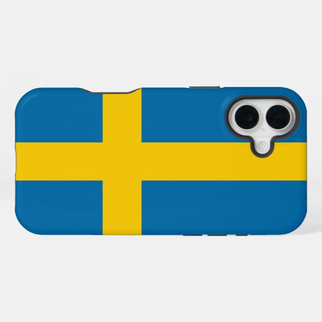 Sweden Flag iPhone Case (Back Horizontal)
