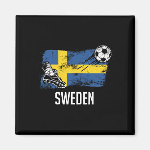 Sweden Flag Jersey Swedish Soccer Team Swedish  Magnet