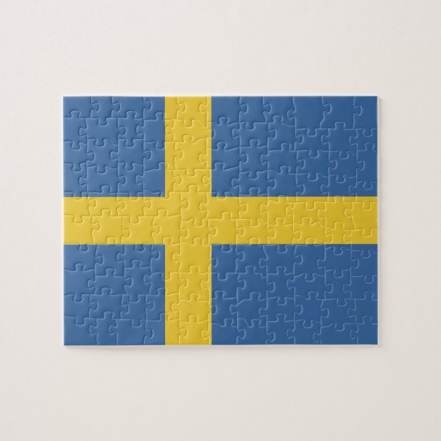 Sweden flag jigsaw puzzle (Horizontal)