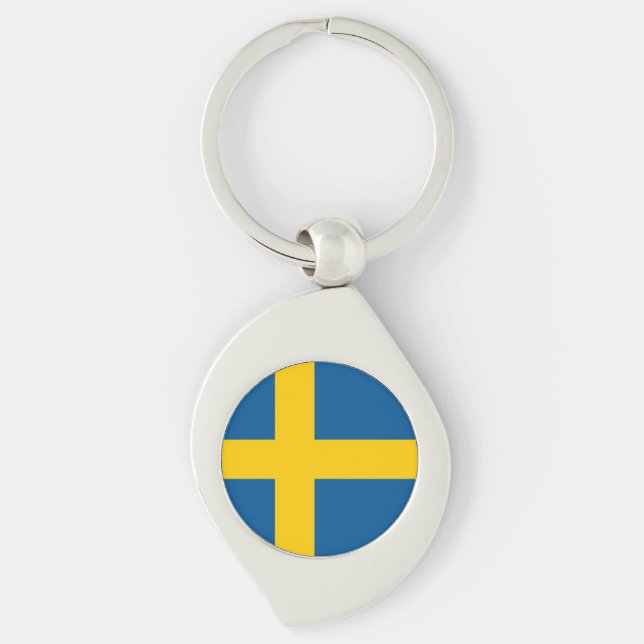 Sweden Flag Key Ring (Front)
