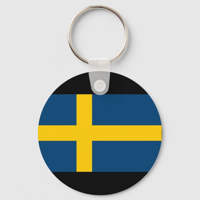 Sweden Flag Key Ring (Front)