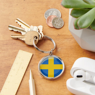 Sweden flag key ring
