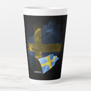 Sweden flag latte mug