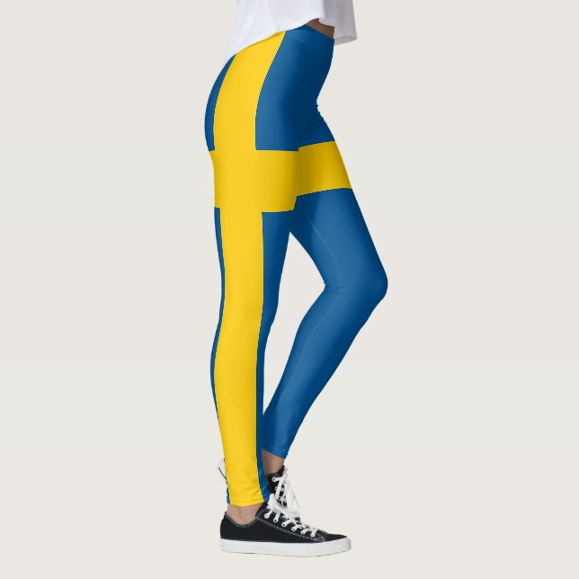 Sweden Flag Leggings (Right)