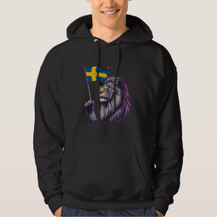Sweden Flag Lion Sverige Swedish Pride Swedish Roo Hoodie