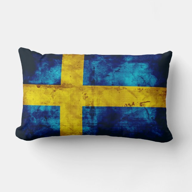 Sweden Flag Lumbar Cushion (Front)