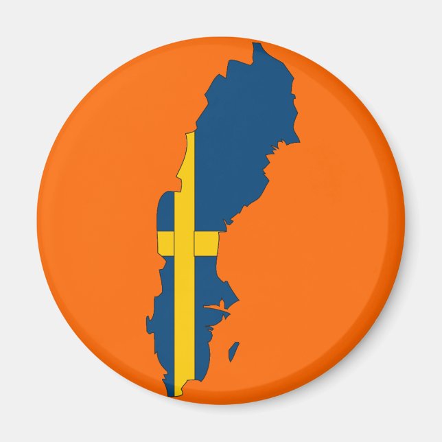 Sweden flag map magnet (Front)