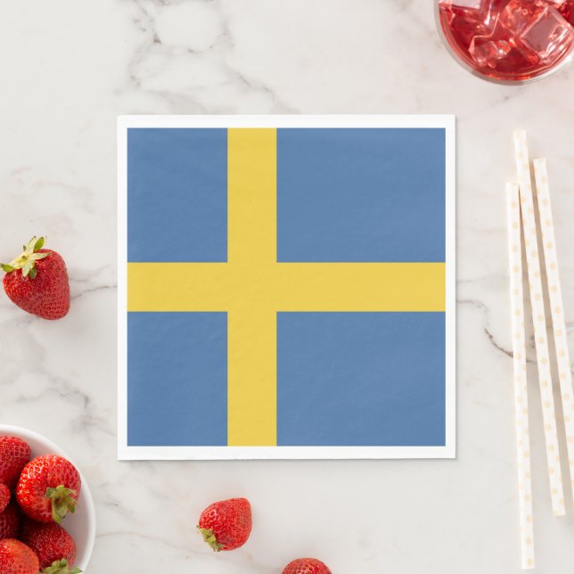 Sweden flag napkin (Insitu)
