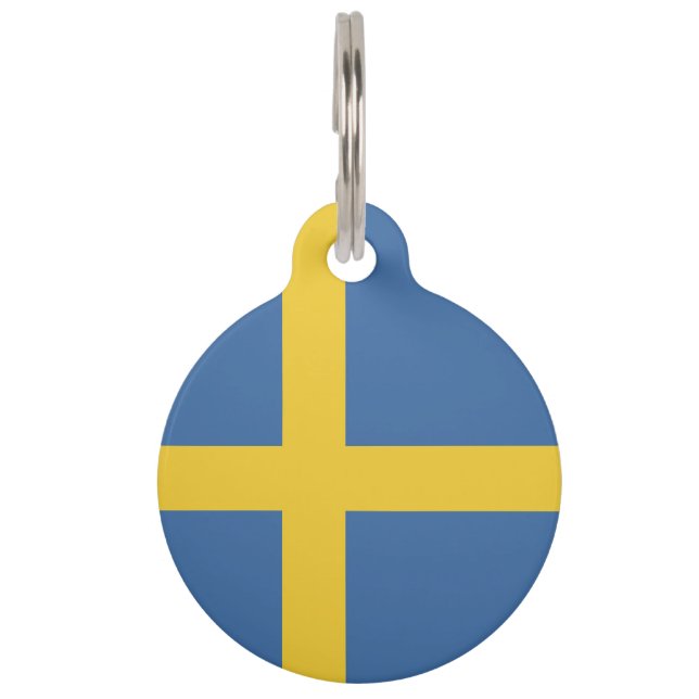 Sweden flag pet tag (Front)