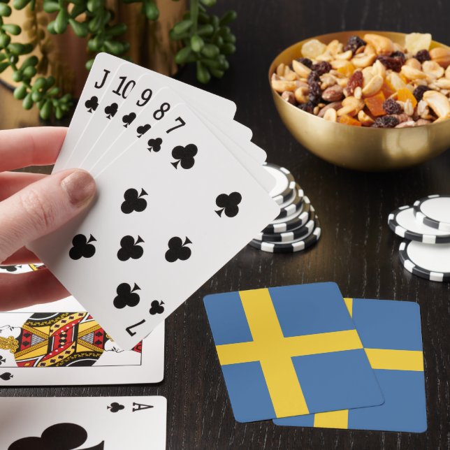 Sweden flag playing cards (In Situ)