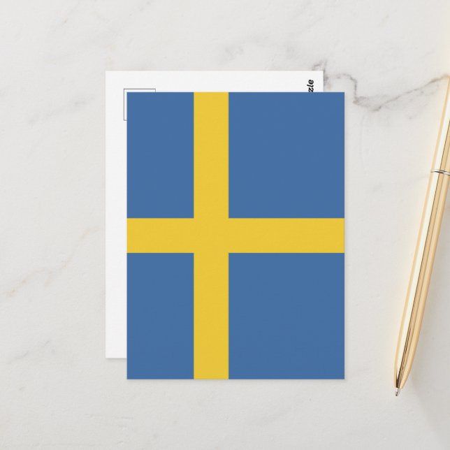 Sweden flag postcard (Front/Back In Situ)