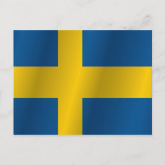 Sweden flag postcard