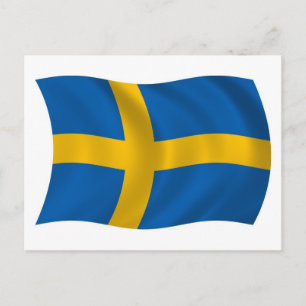 Sweden Flag Postcard