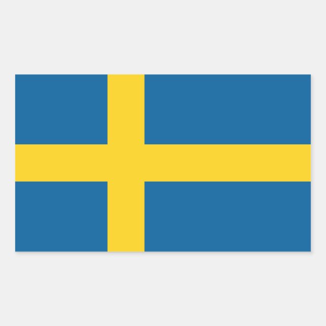 sweden flag rectangular sticker (Front)