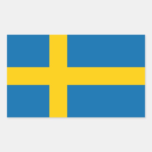 Sweden flag rectangular sticker (Front)