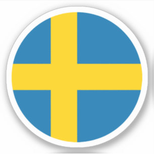 Sweden Flag Round Sticker