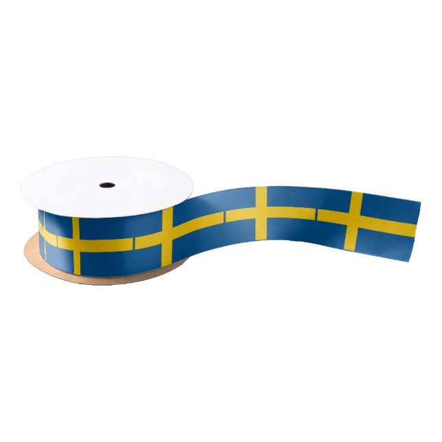 Sweden Flag Satin Ribbon (Spool)