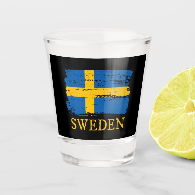 Sweden Flag  Shot Glass (Front)