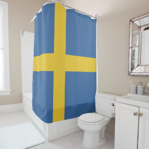 Sweden flag shower curtain