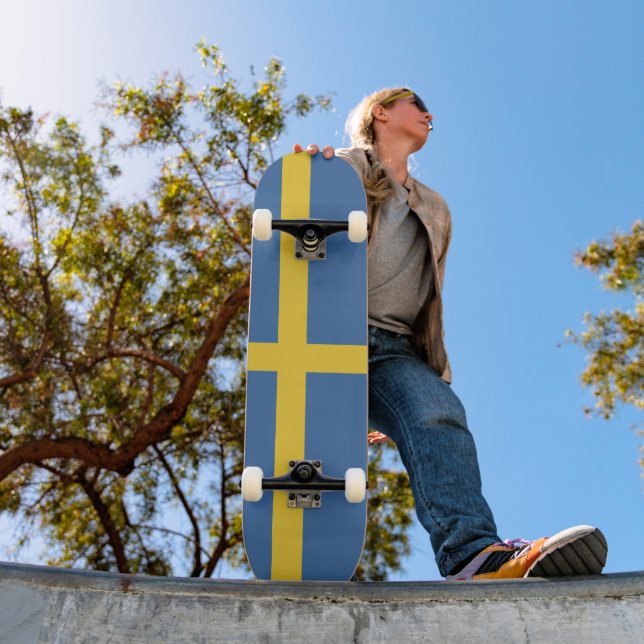 Sweden flag skateboard (Outdoor 1)