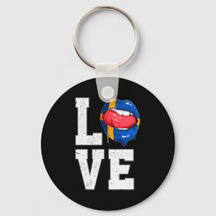 Sweden Flag Soccer Fan Love Swede T Shirt Key Ring