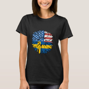 Sweden Flag Sverige Swedish Pride Sunflower USA Am T-Shirt