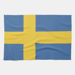 Sweden flag tea towel